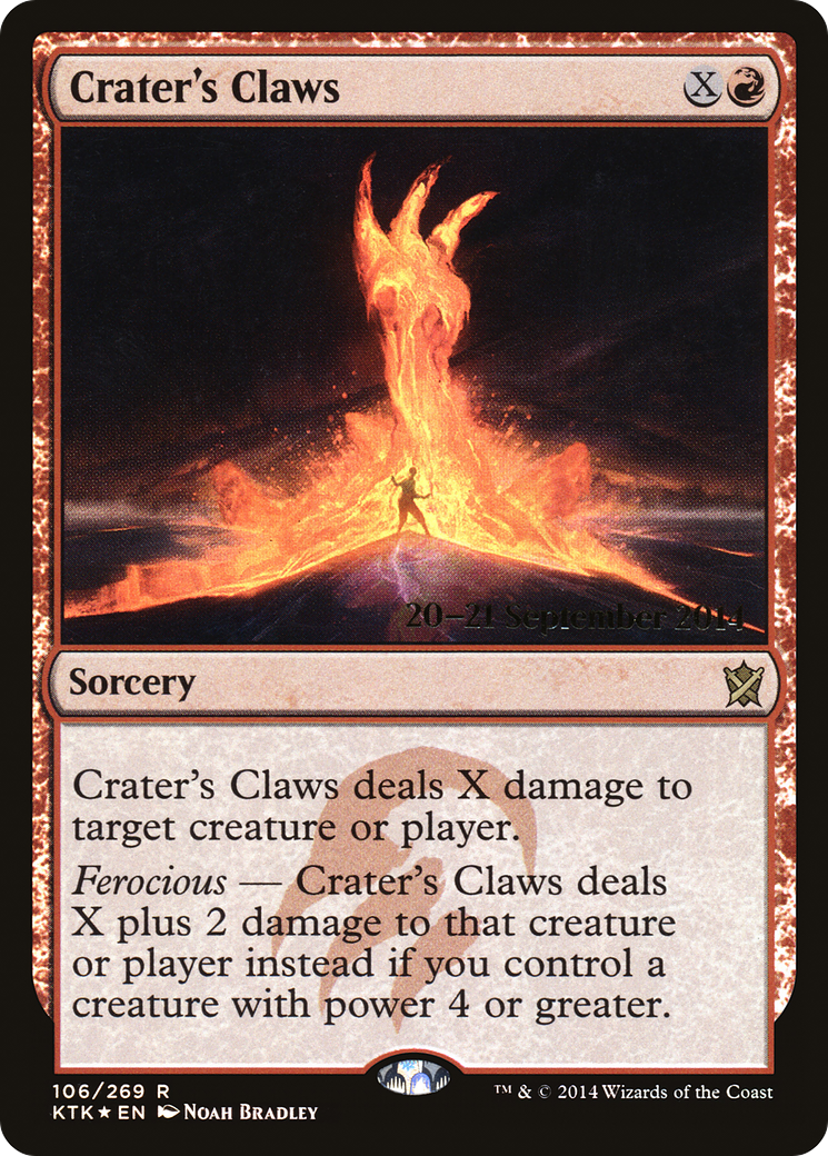 Crater's Claws (PRE-106) [Khans of Tarkir Promos] Foil MTG Single Wizards of the Coast