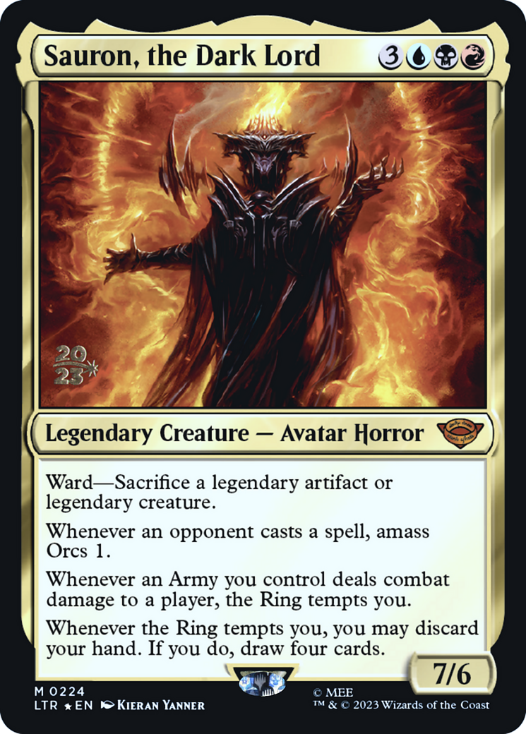 Sauron, the Dark Lord (PRE-224) [Tales of Middle-earth Promos] Foil MTG Single Wizards of the Coast