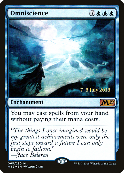 Omniscience (PRE-065) [Core Set 2019 Promos] Foil MTG Single Wizards of the Coast
