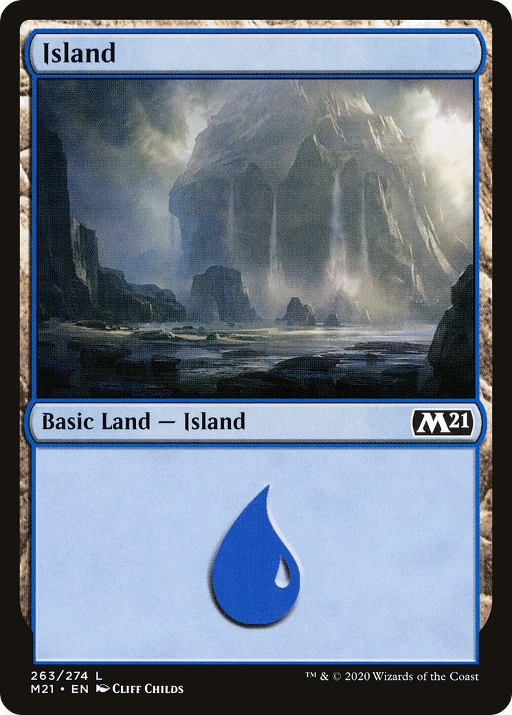 Island (263) (M21-263) [Core Set 2021] MTG Single Wizards of the Coast