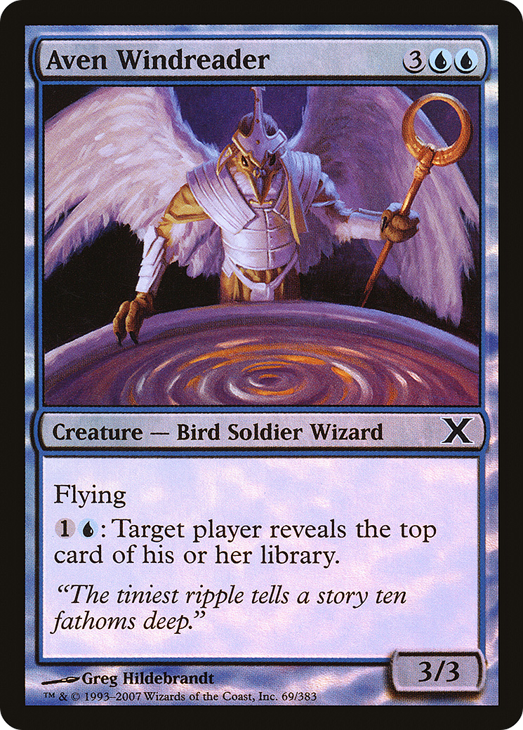 Aven Windreader (10E-69★) [Tenth Edition] Foil MTG Single Wizards of the Coast