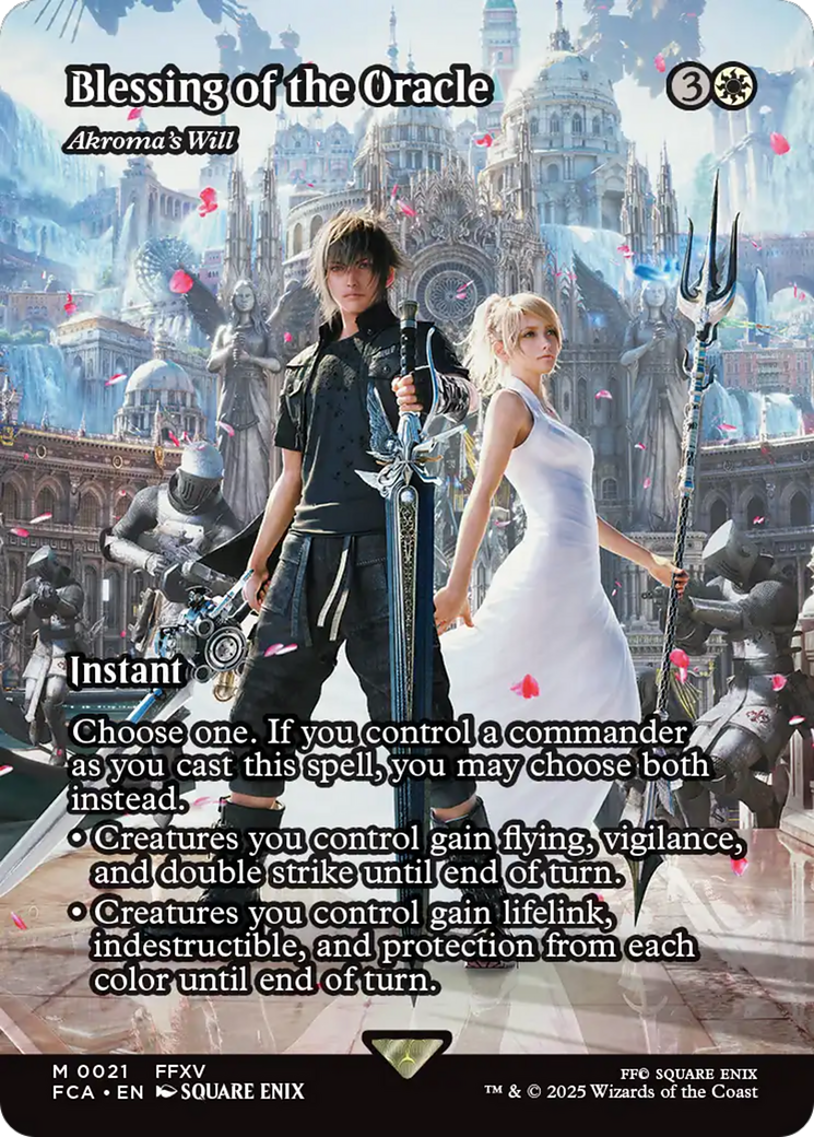 Blessing of the Oracle - Akroma's Will (FCA-021) [FINAL FANTASY: Through the Ages] (Borderless) Foil MTG Single Wizards of the Coast
