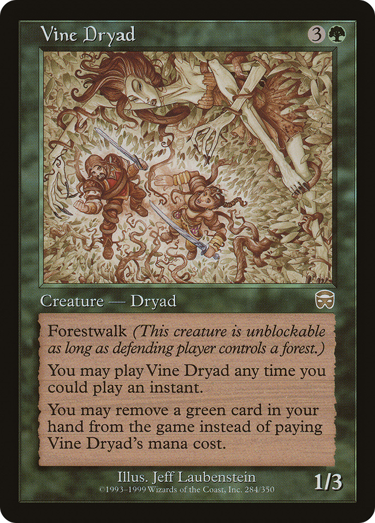 Vine Dryad (MMQ-284) [Mercadian Masques] MTG Single Wizards of the Coast