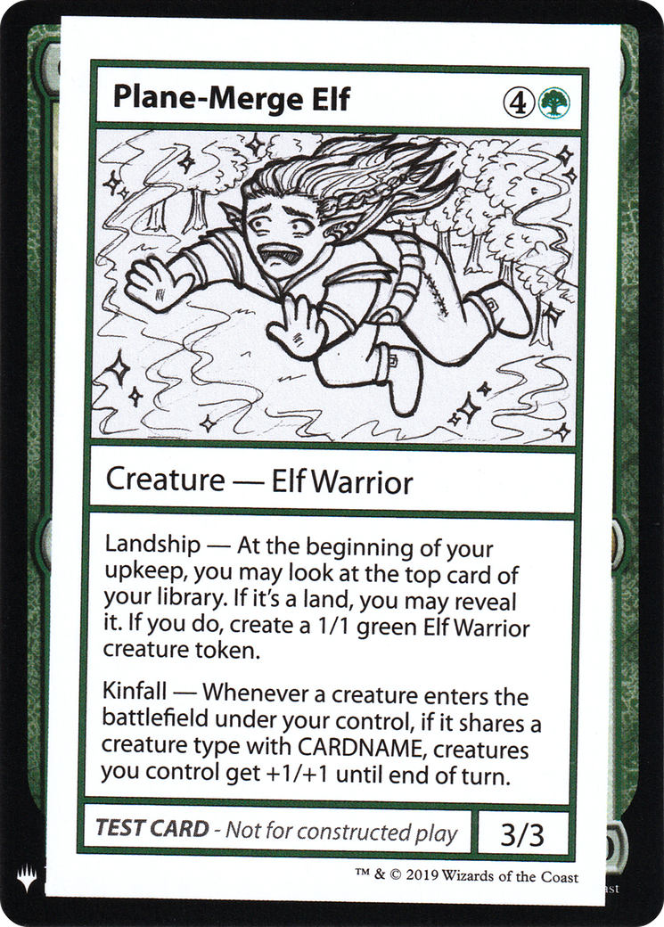 Plane-Merge Elf (CMB1-) [Mystery Booster] Playtest Cards 2019 MTG Single Wizards of the Coast