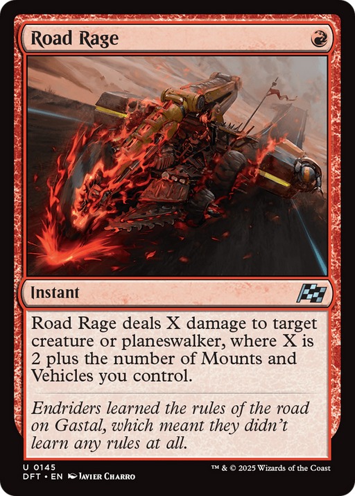Road Rage (DFT-145) [Aetherdrift] Foil MTG Single Wizards of the Coast