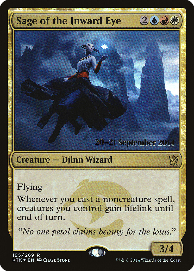 Sage of the Inward Eye (PRE-195S) [Khans of Tarkir Promos] Foil MTG Single Wizards of the Coast