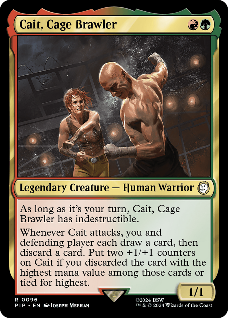 Cait, Cage Brawler (PIP-096) [Fallout] MTG Single Wizards of the Coast