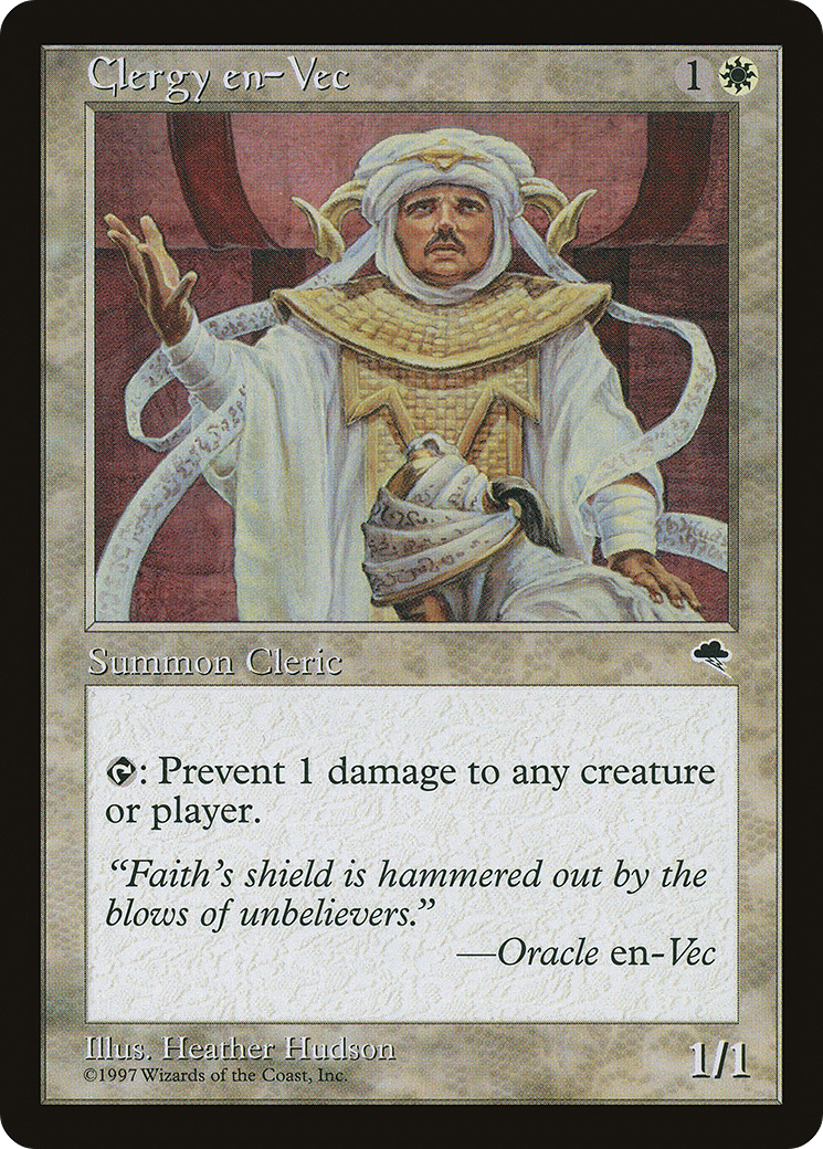 Clergy en-Vec (TMP-014) [Tempest] MTG Single Wizards of the Coast