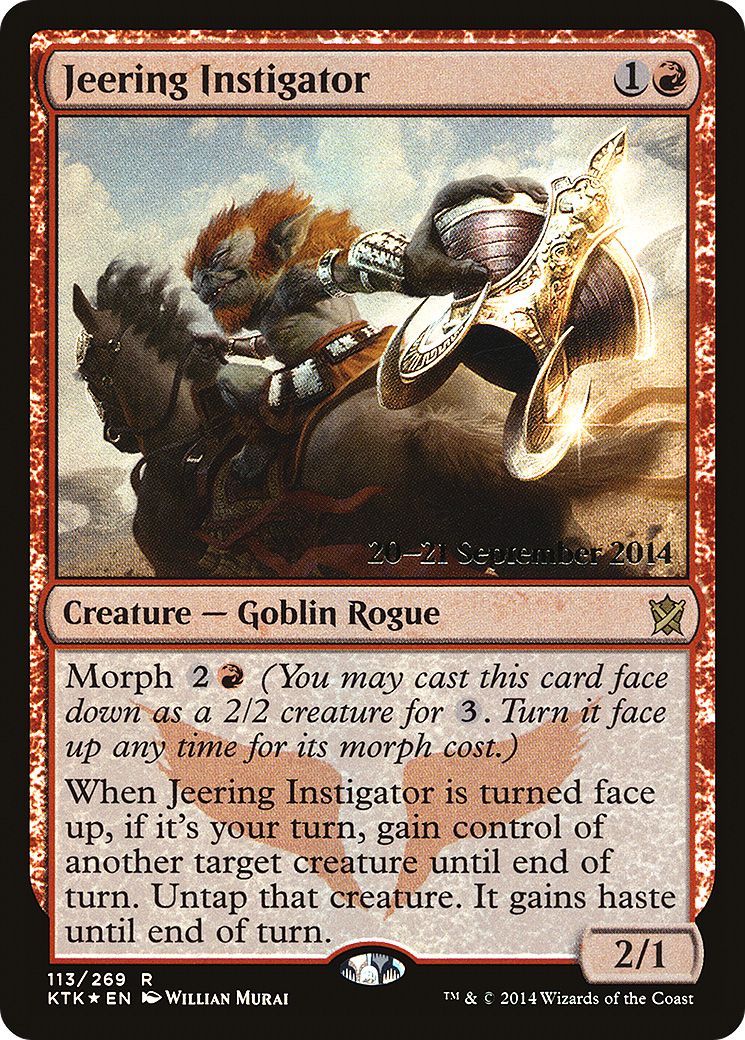 Jeering Instigator (PRE-113) [Khans of Tarkir Promos] Foil MTG Single Wizards of the Coast