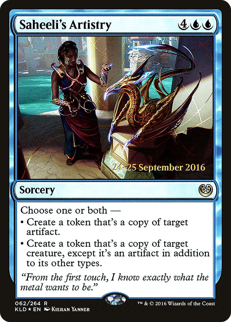 Saheeli's Artistry (PRE-062) [Kaladesh Promos] Foil MTG Single Wizards of the Coast