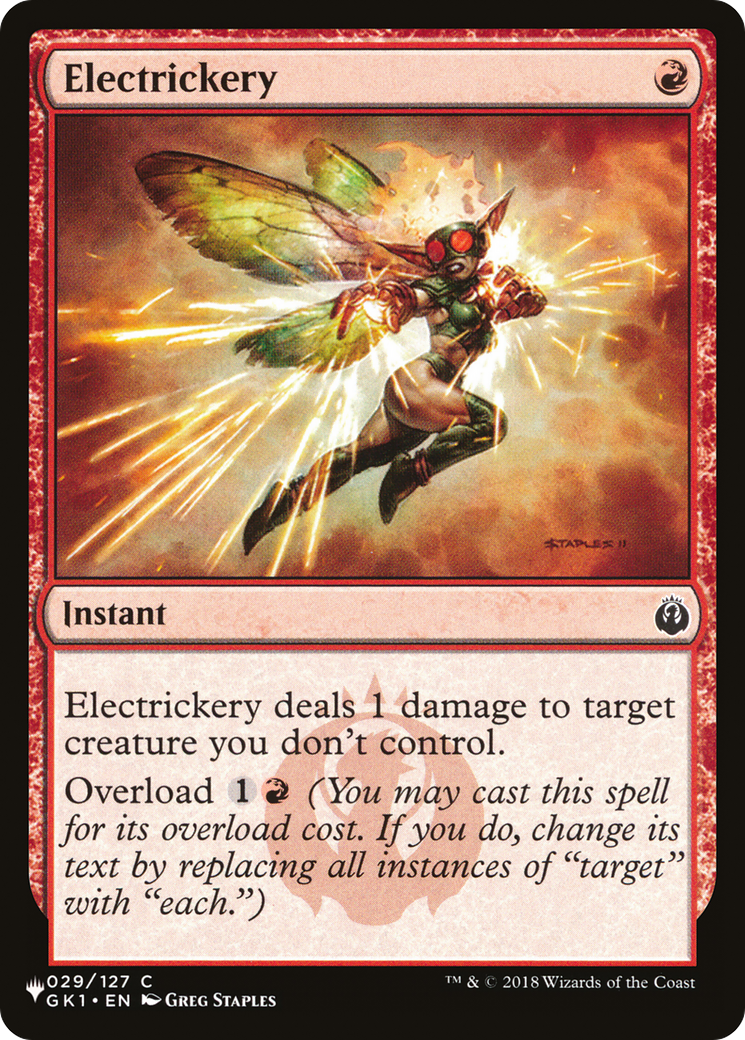 Electrickery (LIST-GK1-29) [Mystery Booster] The List MTG Single Wizards of the Coast