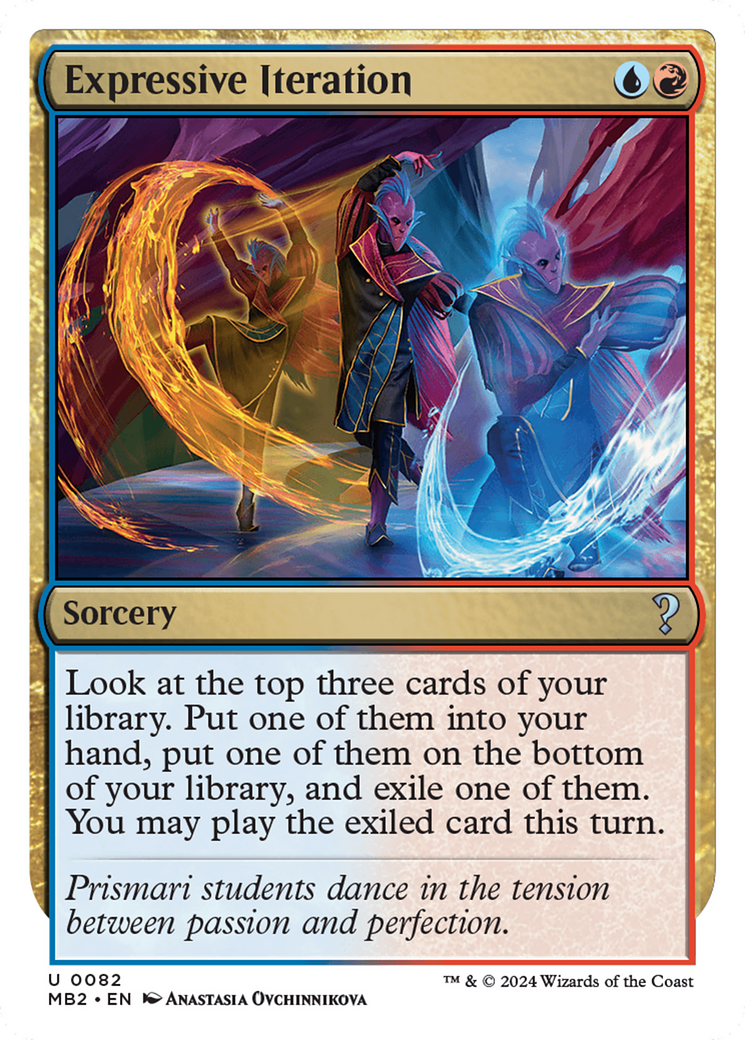 Expressive Iteration (White Border) (MB2-082) [Mystery Booster] Mystery Booster 2 MTG Single Wizards of the Coast