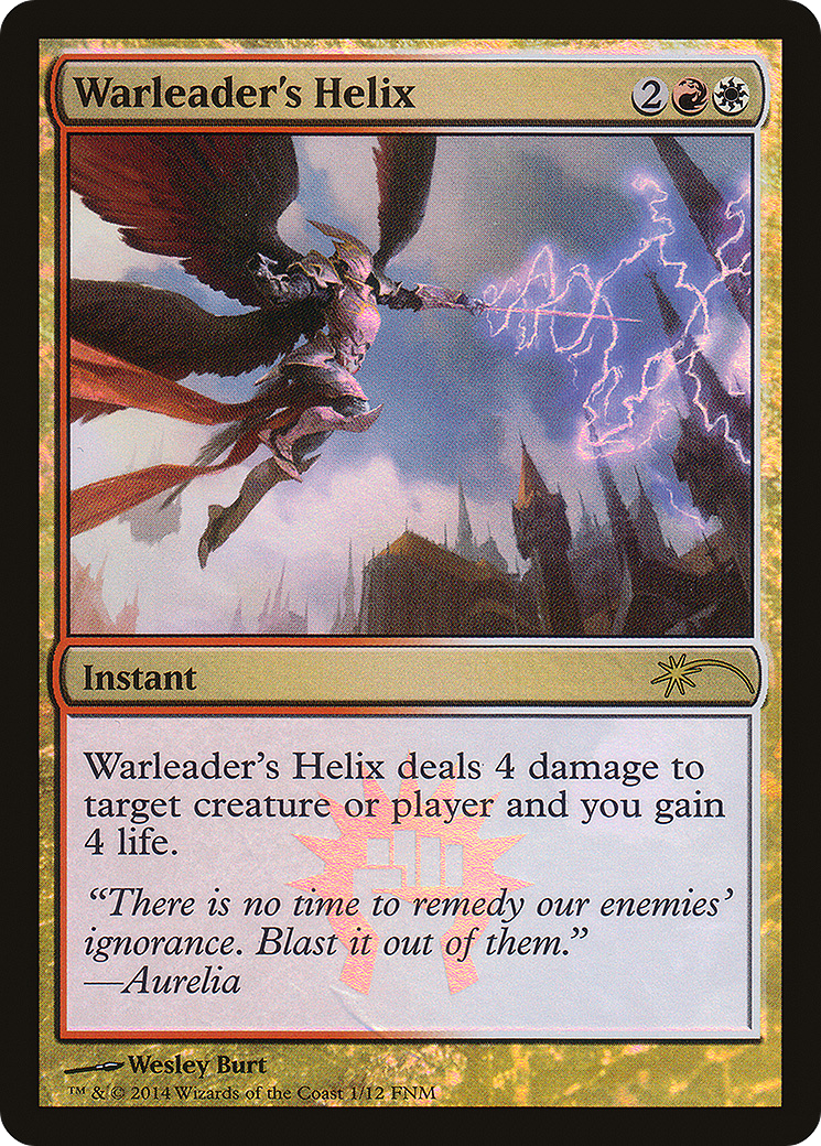 Warleader's Helix (FNM-001) [Misc] Friday Night Magic 2014 Foil MTG Single Wizards of the Coast