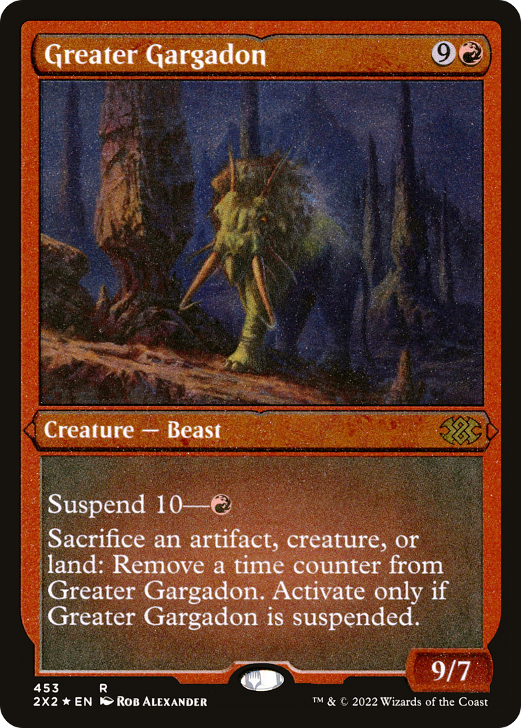 Greater Gargadon (Foil Etched) (2X2-453) [Double Masters 2022] Foil MTG Single Wizards of the Coast
