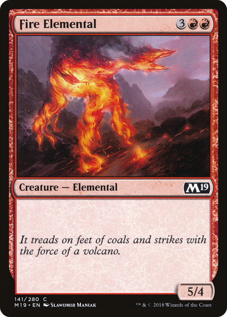 Fire Elemental (M19-141) [Core Set 2019] Foil MTG Single Wizards of the Coast