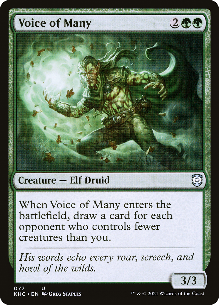 Voice of Many (KHC-077) [Kaldheim Commander] MTG Single Wizards of the Coast