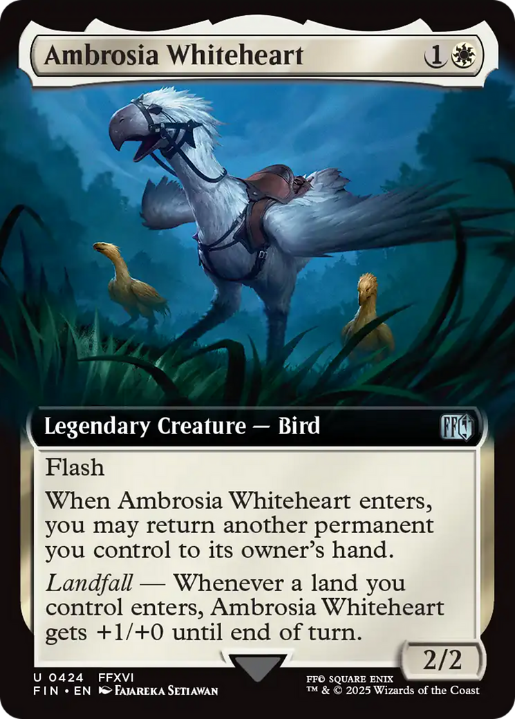 Ambrosia Whiteheart (FIN-424) [FINAL FANTASY] (Extended Art) Foil MTG Single Wizards of the Coast