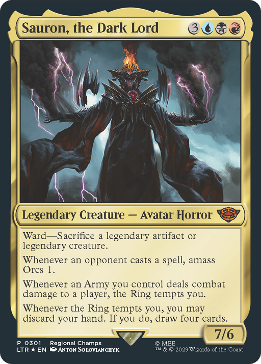 Sauron, the Dark Lord (PTP-301) [Misc] Pro Tour Promos Foil MTG Single Wizards of the Coast