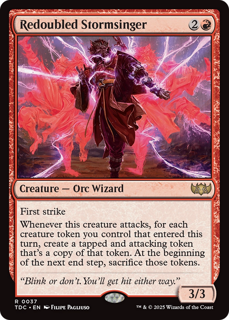 Redoubled Stormsinger (TDC-037) [Commander: Tarkir: Dragonstorm] MTG Single Wizards of the Coast