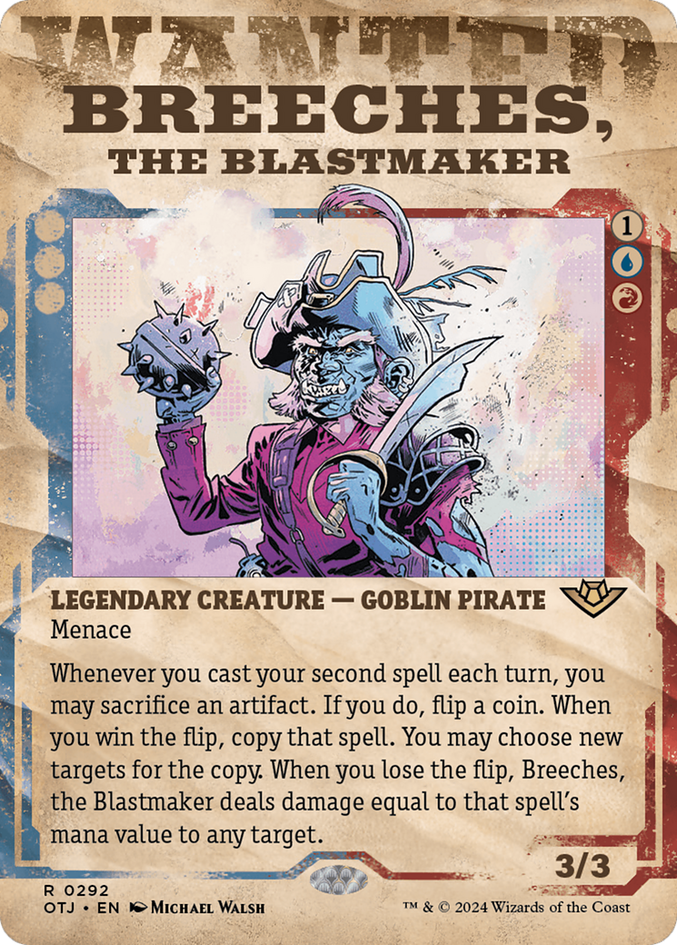 Breeches, the Blastmaker (OTJ-292) [Outlaws of Thunder Junction] (Showcase) (Borderless) Foil MTG Single Wizards of the Coast