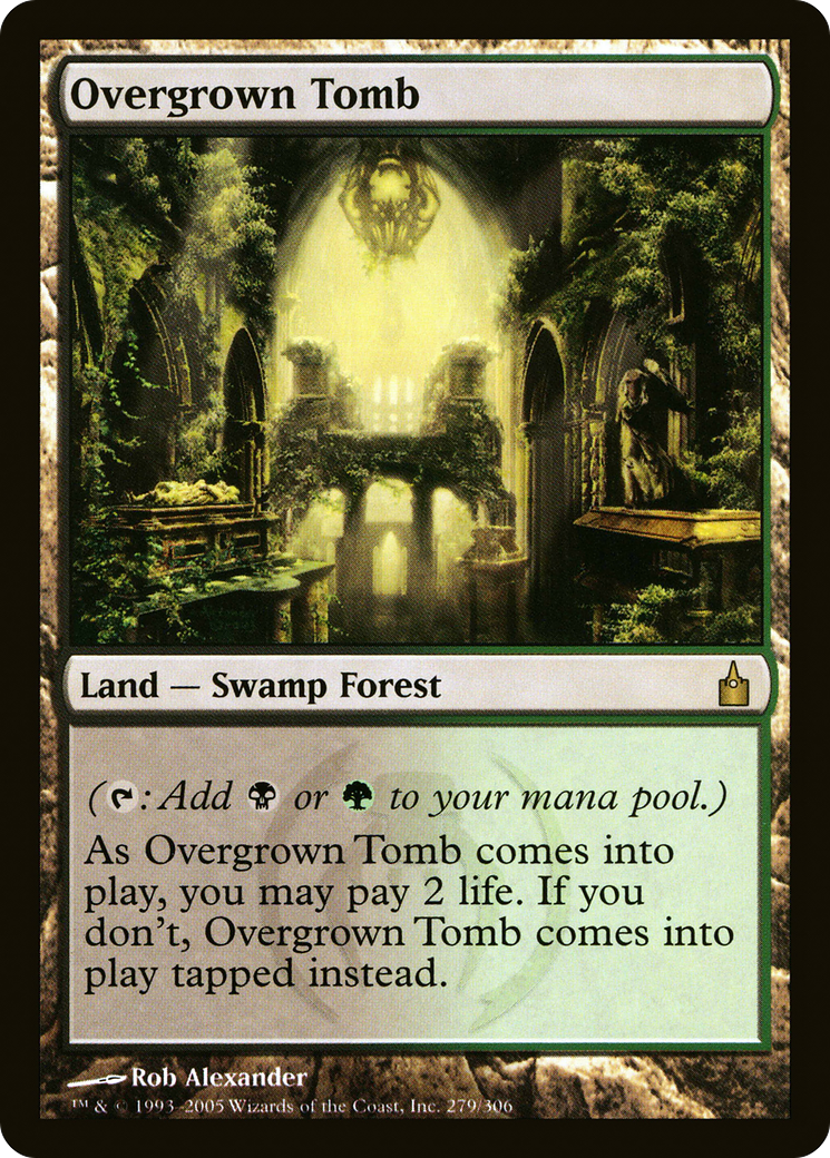Overgrown Tomb (RAV-279) [Ravnica: City of Guilds] Foil MTG Single Wizards of the Coast