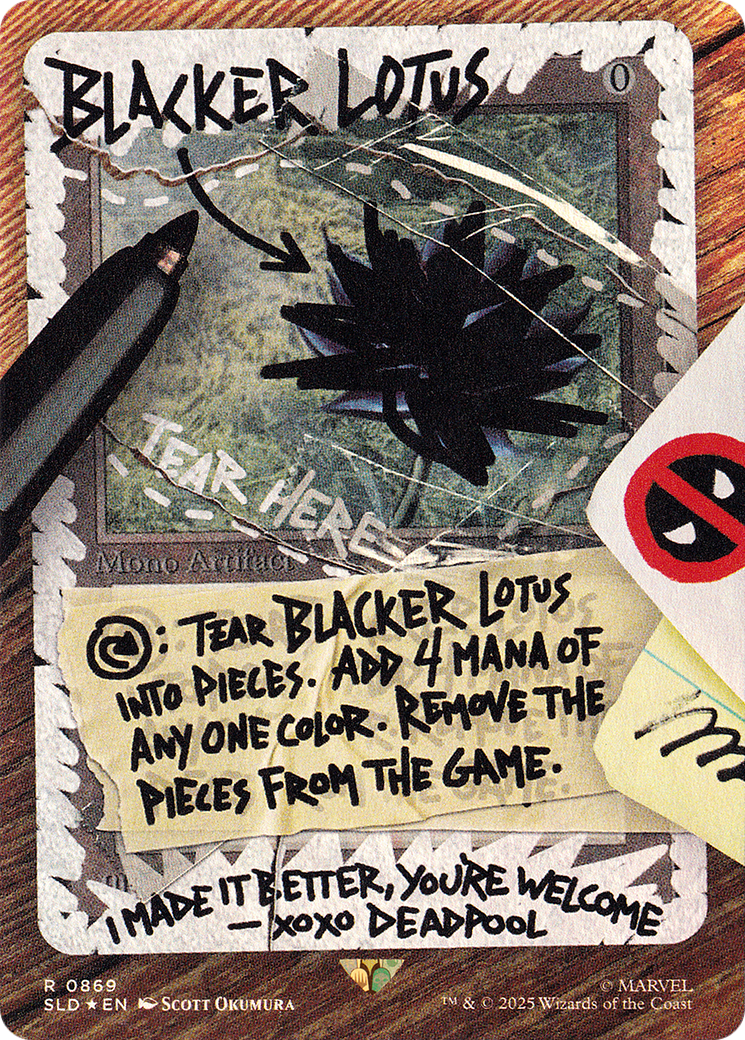 Blacker Lotus (Rainbow Foil) (SLD-869) [Secret Lair Drop] (Borderless) Foil MTG Single Wizards of the Coast