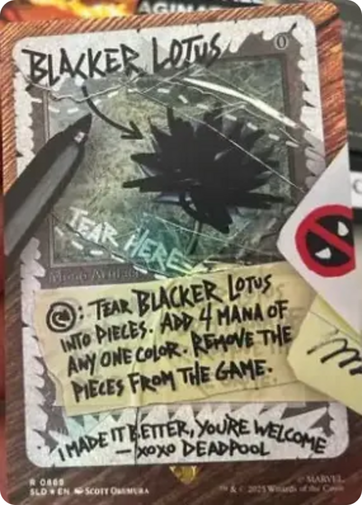 Blacker Lotus (Rainbow Foil) (SLD-869) [Secret Lair] Drop (Borderless) Foil MTG Single Wizards of the Coast