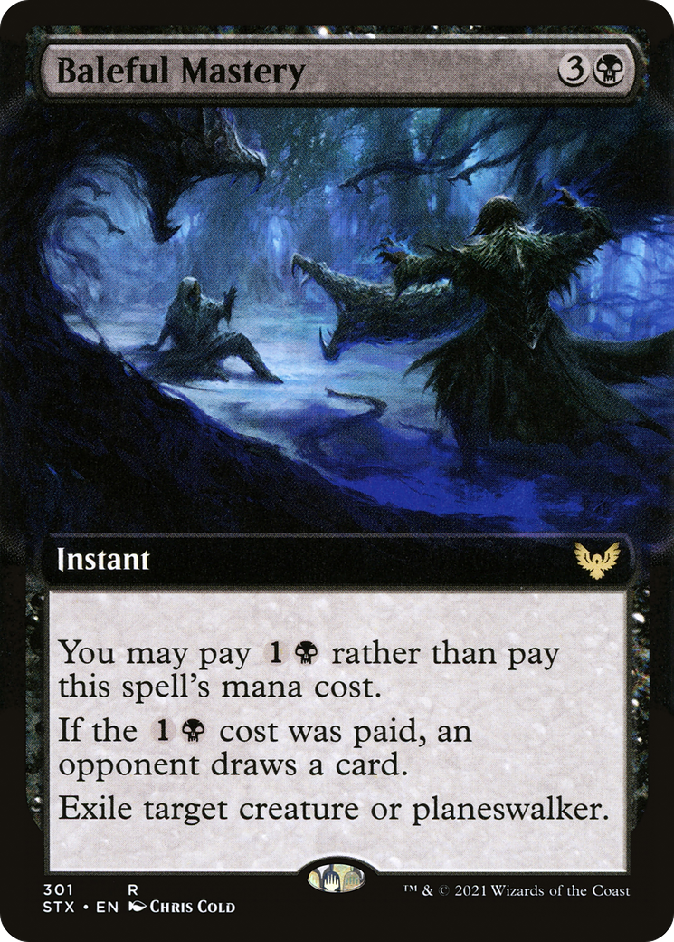 Baleful Mastery (STX-301) [Strixhaven: School of Mages] (Extended Art) MTG Single Wizards of the Coast