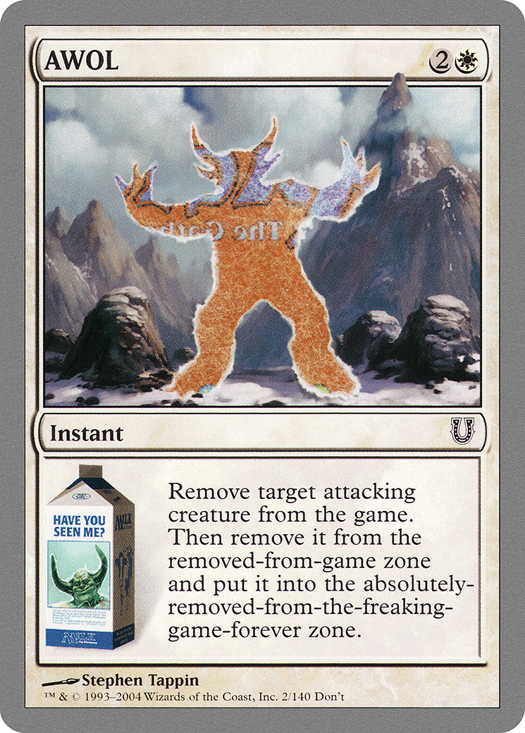 AWOL (UNH-002) [Unhinged] MTG Single Wizards of the Coast