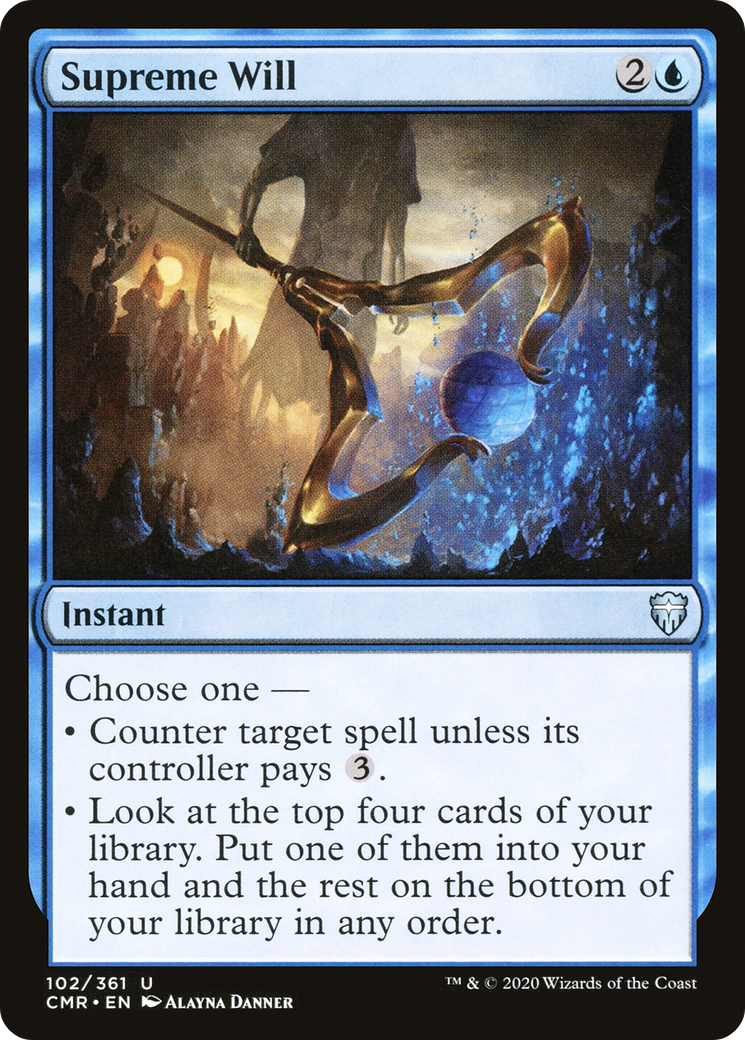Supreme Will (CMR-102) [Commander Legends] Foil MTG Single Wizards of the Coast
