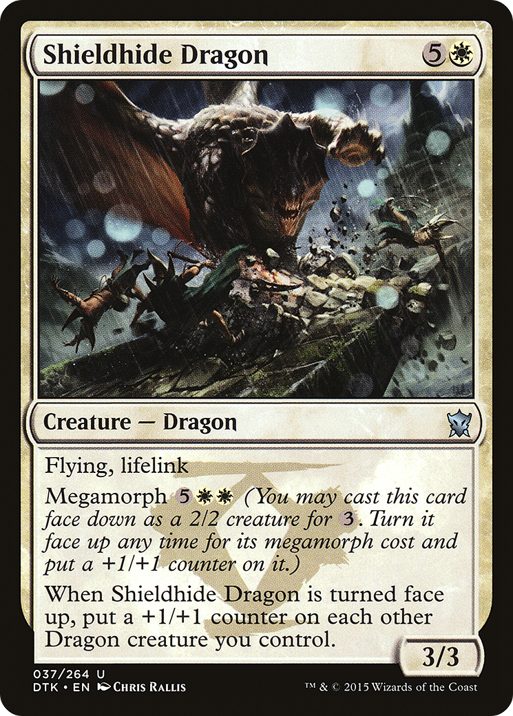 Shieldhide Dragon (DTK-037) [Dragons of Tarkir] Foil MTG Single Wizards of the Coast