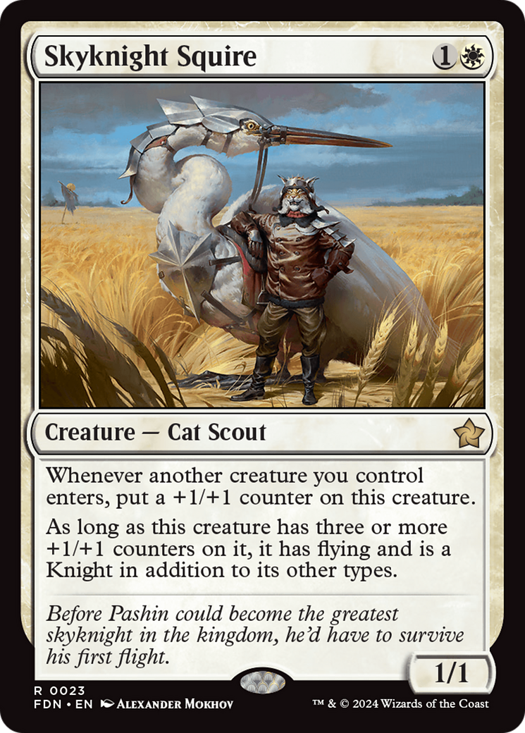 Skyknight Squire (FDN-023) [Foundations] Foil MTG Single Wizards of the Coast