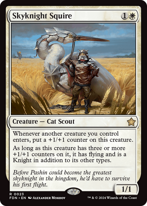 Skyknight Squire (FDN-023) [Foundations] Foil MTG Single Wizards of the Coast