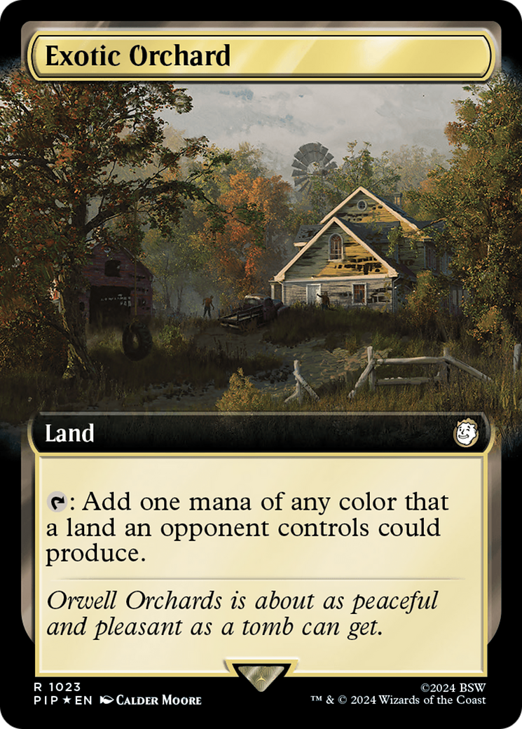 Exotic Orchard (Surge Foil) (PIP-1023) [Fallout] (Extended Art) Foil MTG Single Wizards of the Coast