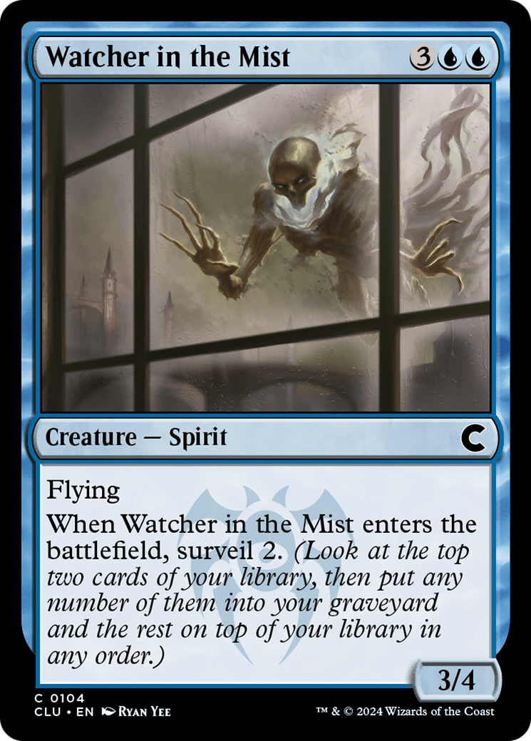 Watcher in the Mist (CLU-104) [Ravnica: Clue Edition] MTG Single Wizards of the Coast