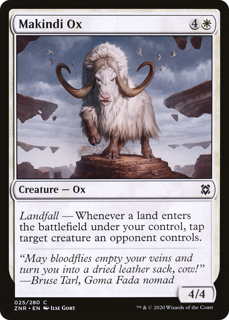 Makindi Ox (ZNR-025) [Zendikar Rising] Foil MTG Single Wizards of the Coast