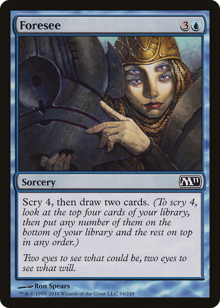 Foresee (M11-054) [Magic 2011] Foil MTG Single Wizards of the Coast