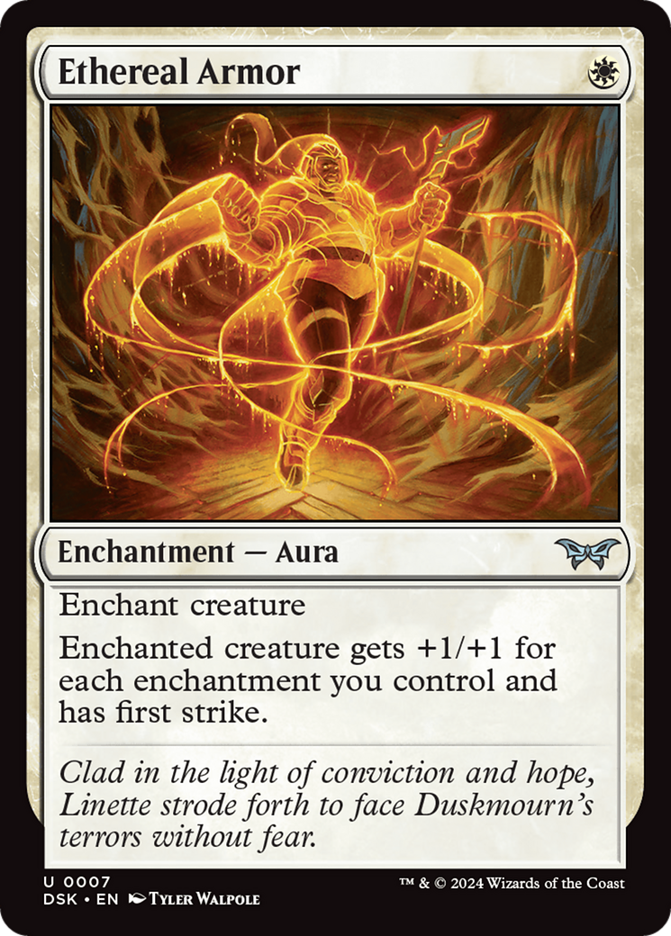 Ethereal Armor (DSK-007) [Duskmourn: House of Horror] MTG Single Wizards of the Coast