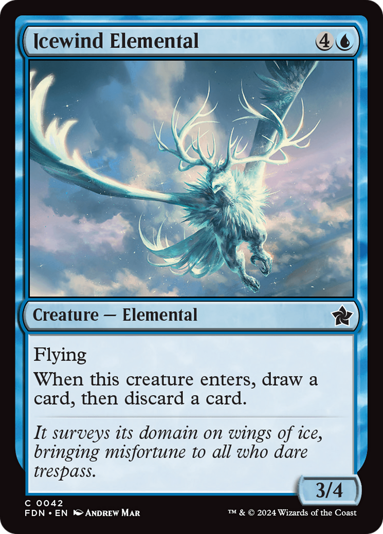Icewind Elemental (FDN-042) [Foundations] Foil MTG Single Wizards of the Coast