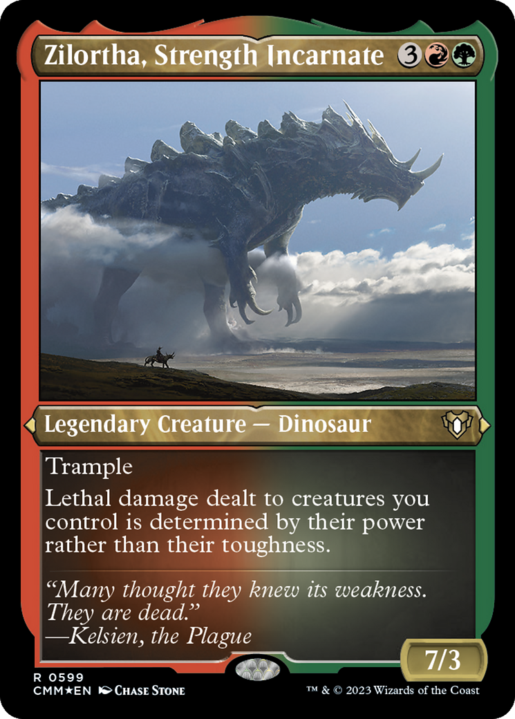 Zilortha, Strength Incarnate (CMM-599) [Commander Masters] Etched Foil MTG Single Wizards of the Coast