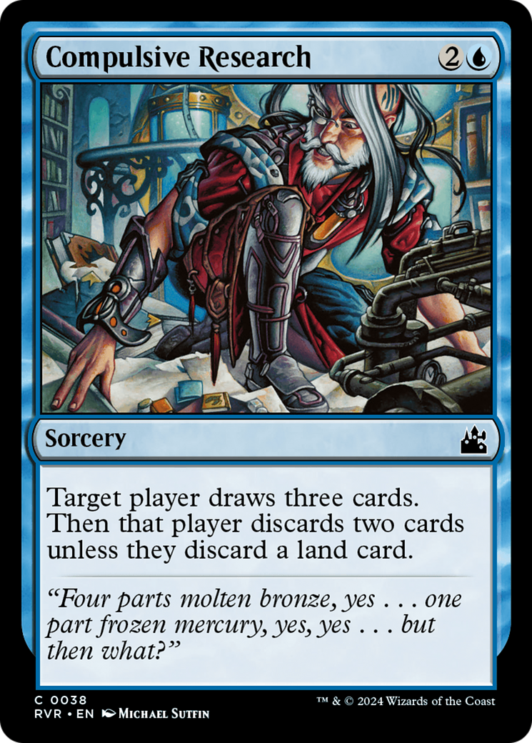 Compulsive Research (RVR-038) [Ravnica Remastered] Foil MTG Single Wizards of the Coast