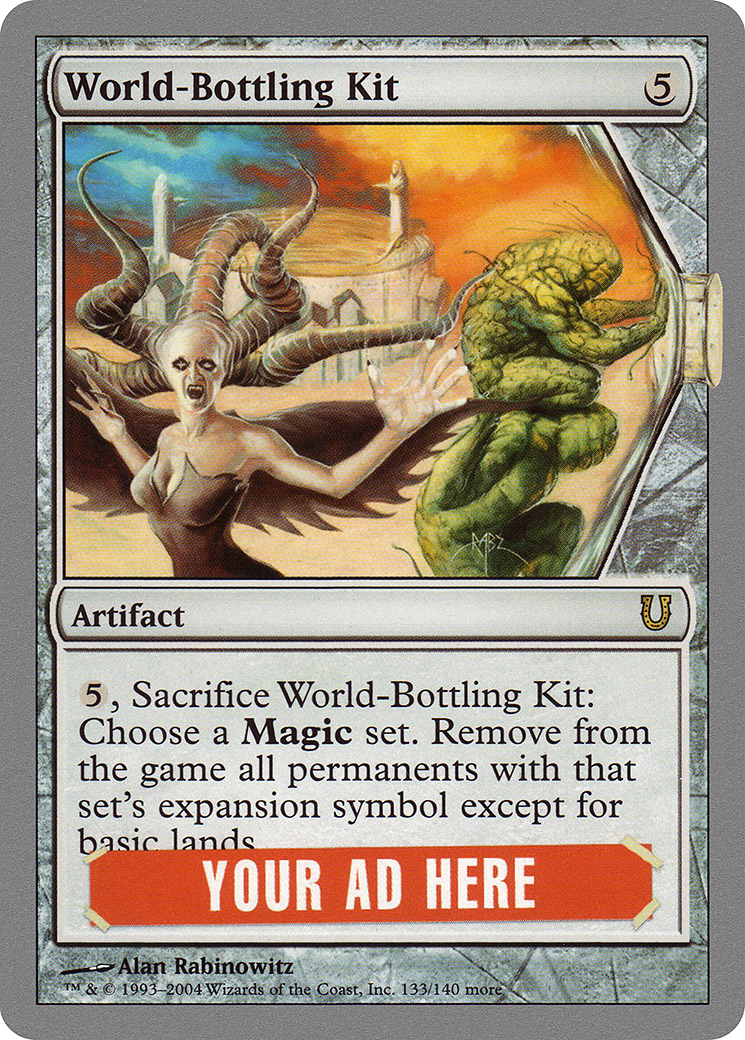 World-Bottling Kit (UNH-133) [Unhinged] Foil MTG Single Wizards of the Coast