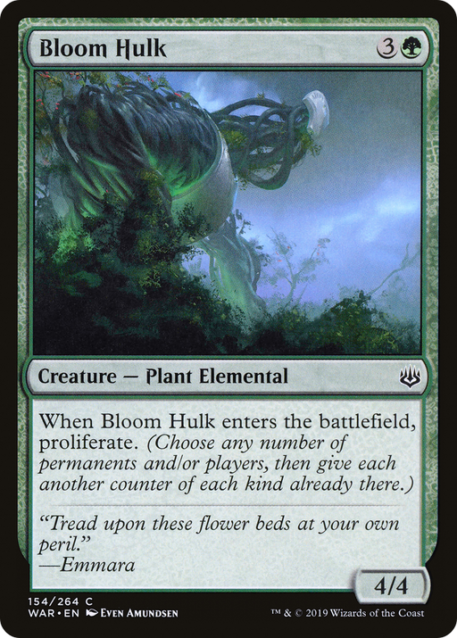 Bloom Hulk (WAR-154) [War of the Spark] Foil MTG Single Wizards of the Coast