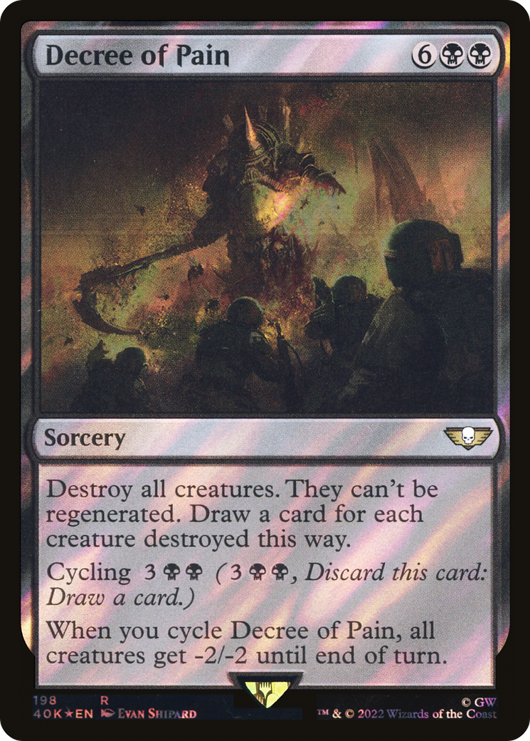 Decree of Pain (40K-198★) [Warhammer 40,000 Commander] Foil MTG Single Wizards of the Coast
