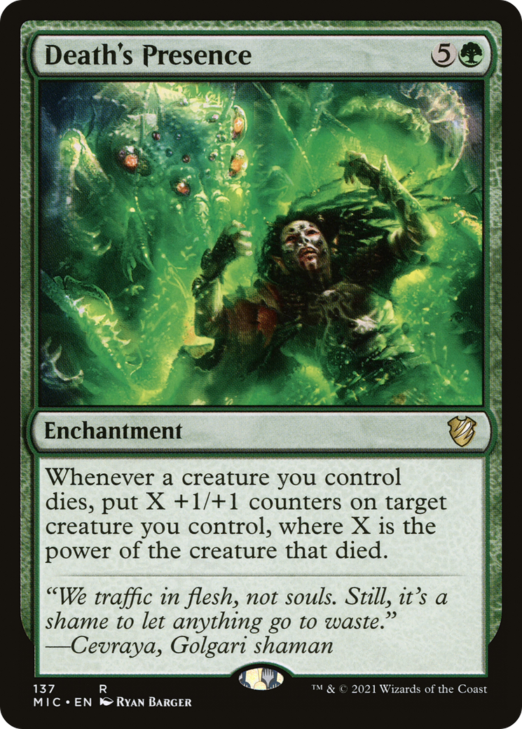 Death's Presence (MIC-137) [Midnight Hunt Commander] MTG Single Wizards of the Coast