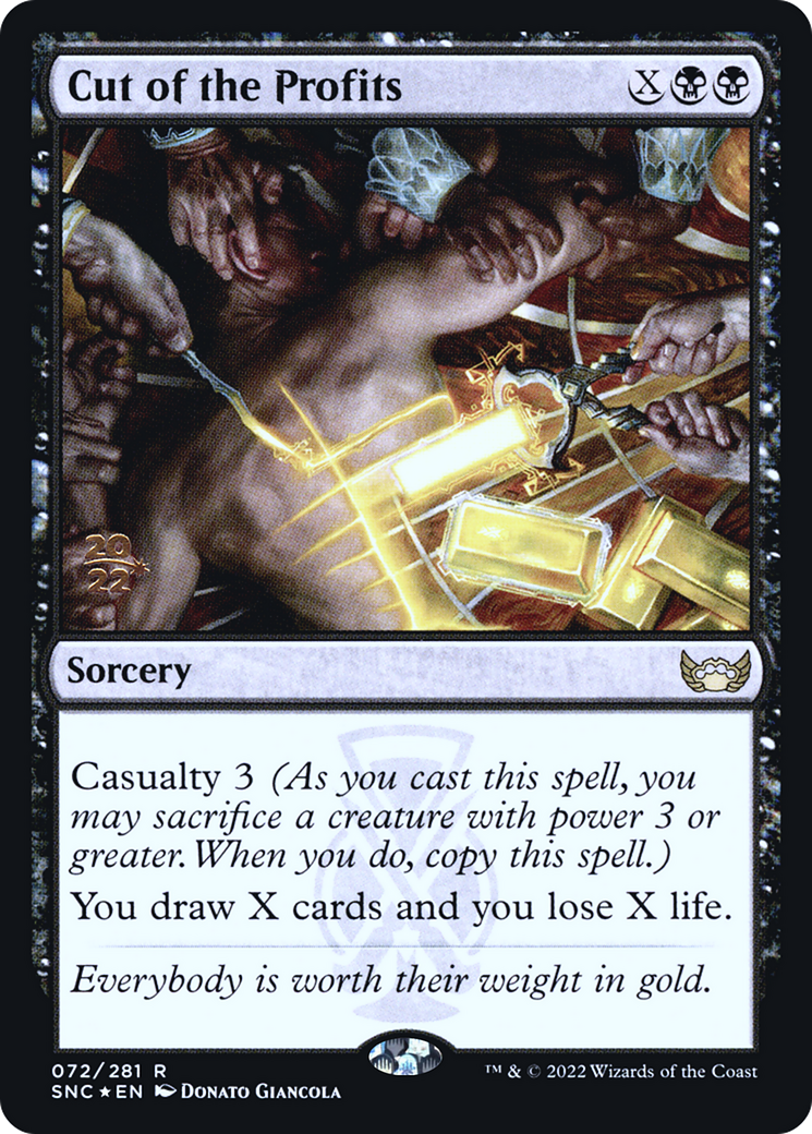 Cut of the Profits (PRE-72S) [Streets of New Capenna Promos] Foil MTG Single Wizards of the Coast