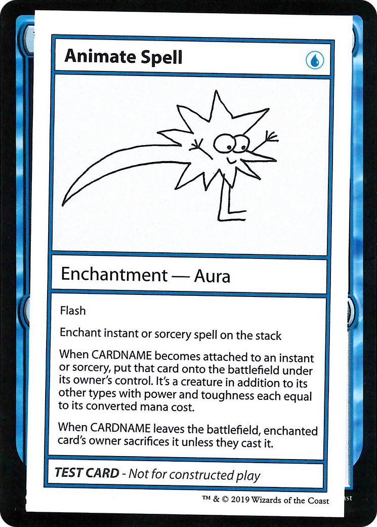 Animate Spell (No PW Symbol) (CMB1-) [Mystery Booster] Playtest Cards 2021 MTG Single Wizards of the Coast