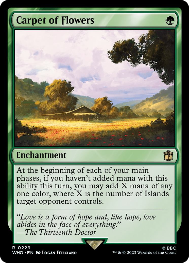Carpet of Flowers (WHO-229) [Doctor Who] Foil MTG Single Wizards of the Coast