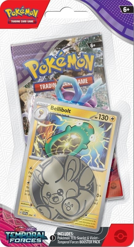 Pokémon Scarlet & Violet: Temporal Forces - Single Pack Blister (Bellibolt) Pokemon Sealed Pokémon   