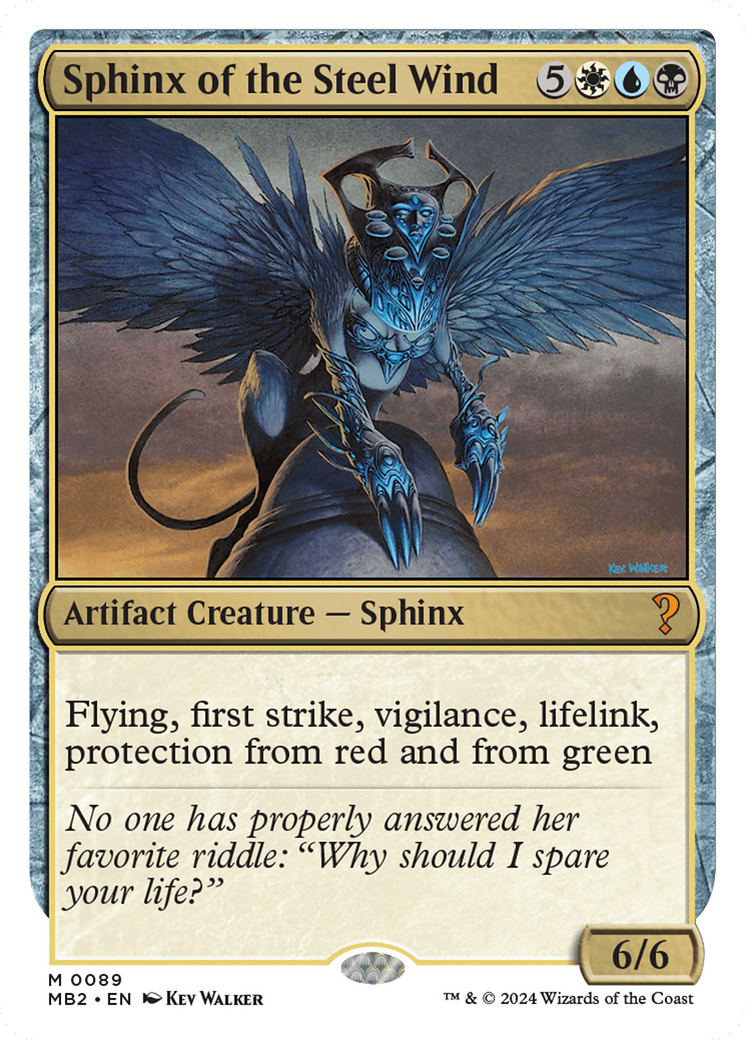 Sphinx of the Steel Wind (White Border) (MB2-089) [Mystery Booster] Mystery Booster 2 MTG Single Wizards of the Coast
